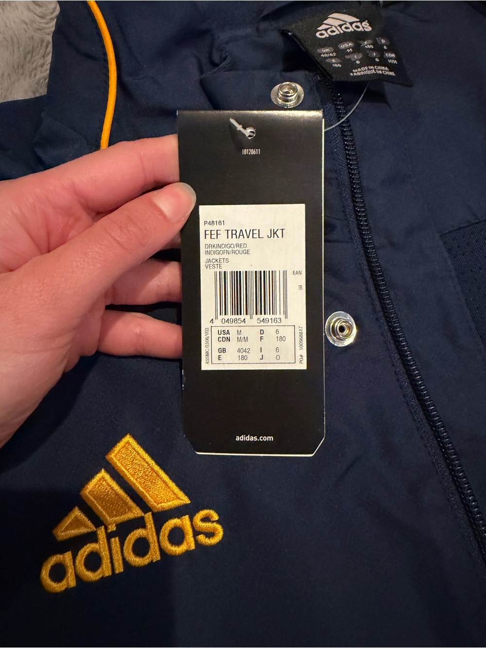 Vintage 2009 Adidas Spain RFEF All-Weather Storm Jacket Navy Blue - Picture 4 of 7